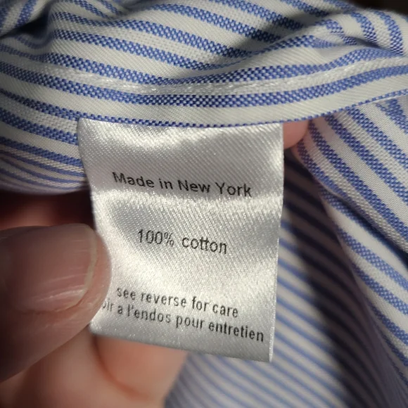 Caroline Constas "Lou" off the shoulder striped cotton blue/White top - Picture 9 of 11